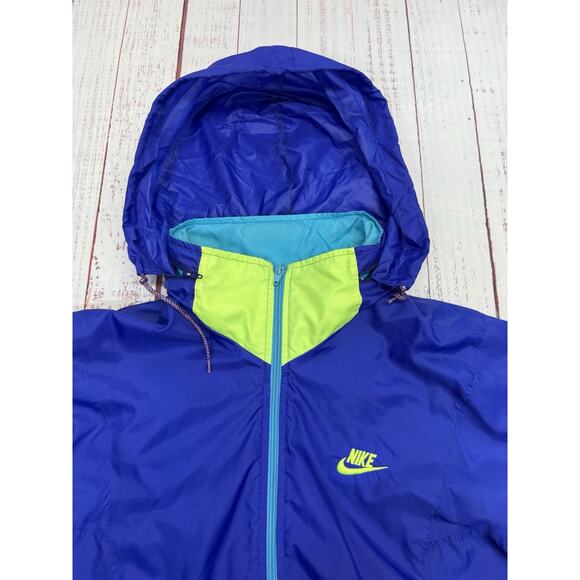 Vintage Nike Matching Tracksuit Men's Size XL Blue Yellow Hooded Zip 90's - Picture 6 of 16